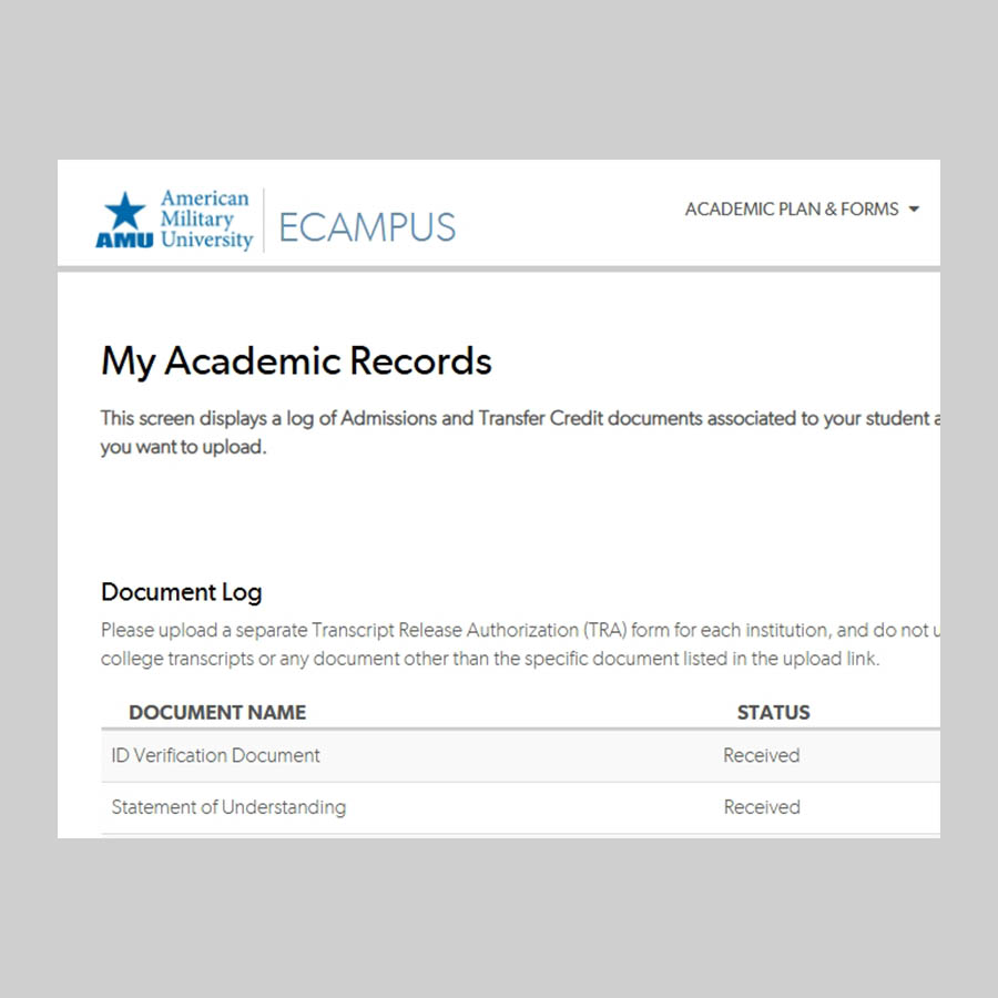Ecampus document log