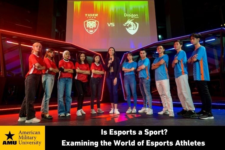 esports teams standing in arena