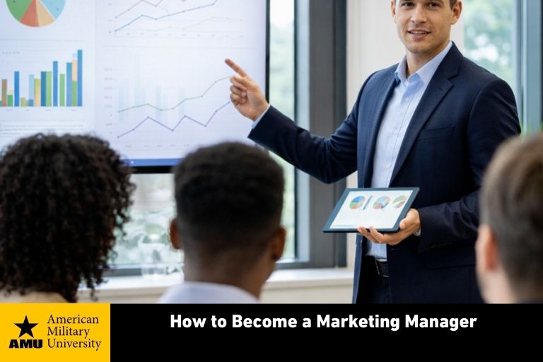 marketing manager presenting data