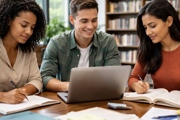 political science master's students studying