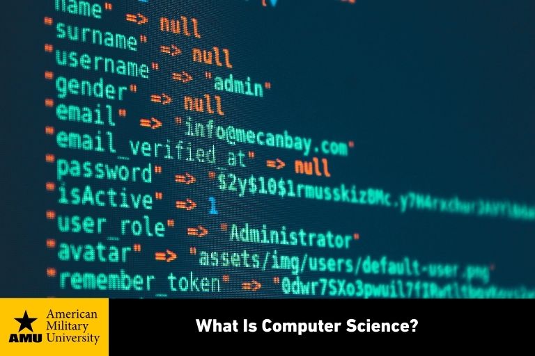 computer science code on computer screen