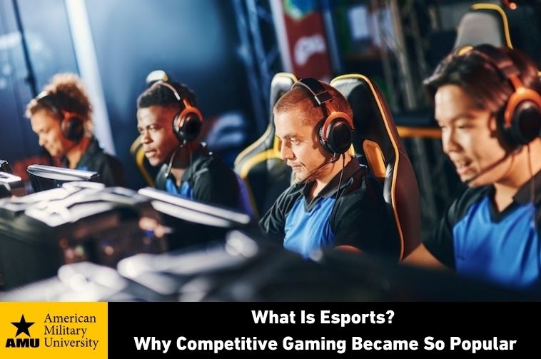 esports team sitting at row of computers wearing headsets