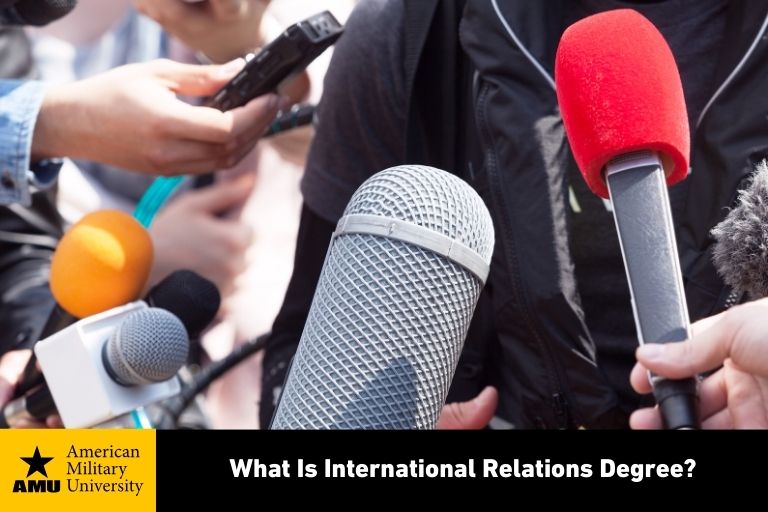 international relations professional at press conference