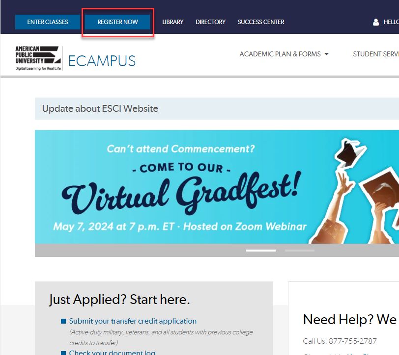 Register Now Screenshot